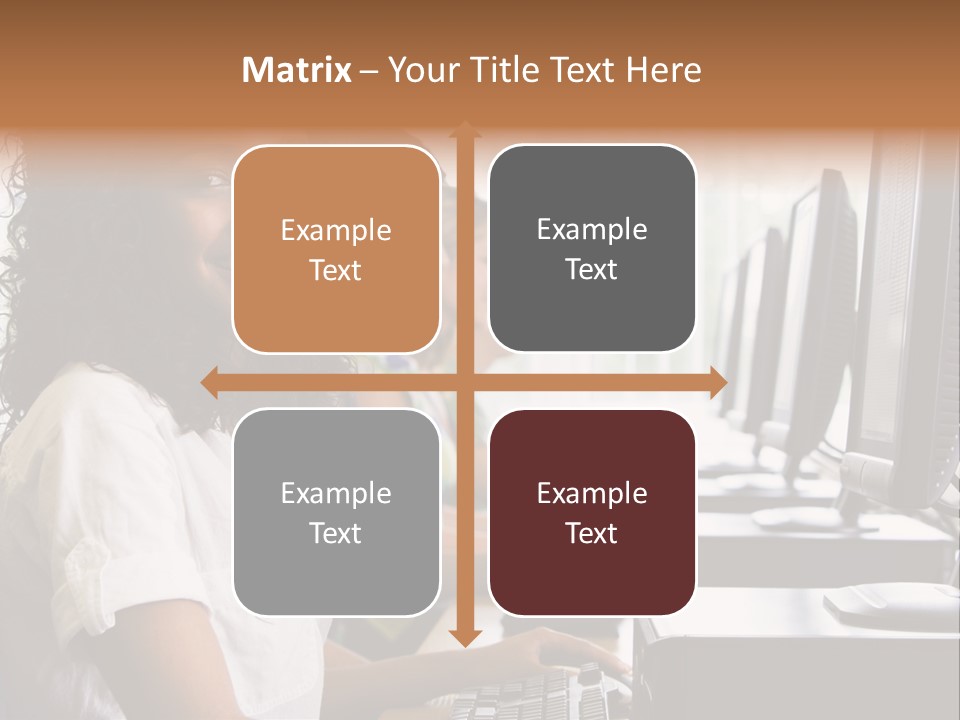 A Group Of People Sitting In Front Of Computers PowerPoint Template