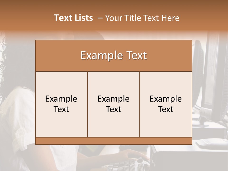 A Group Of People Sitting In Front Of Computers PowerPoint Template