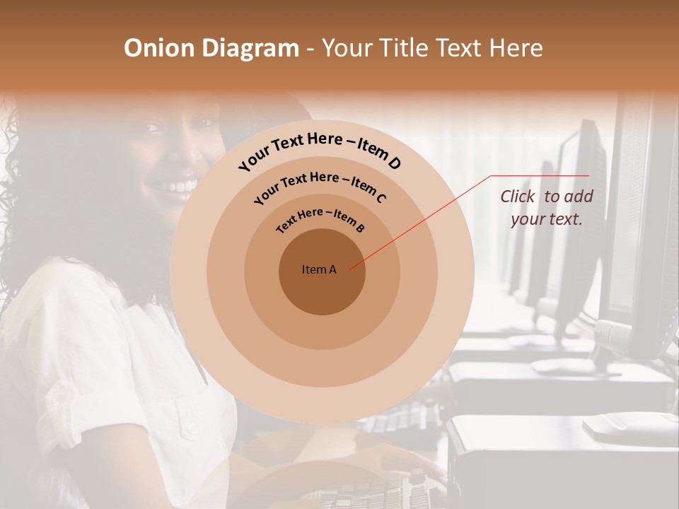 A Group Of People Sitting In Front Of Computers PowerPoint Template