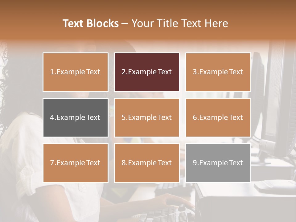 A Group Of People Sitting In Front Of Computers PowerPoint Template