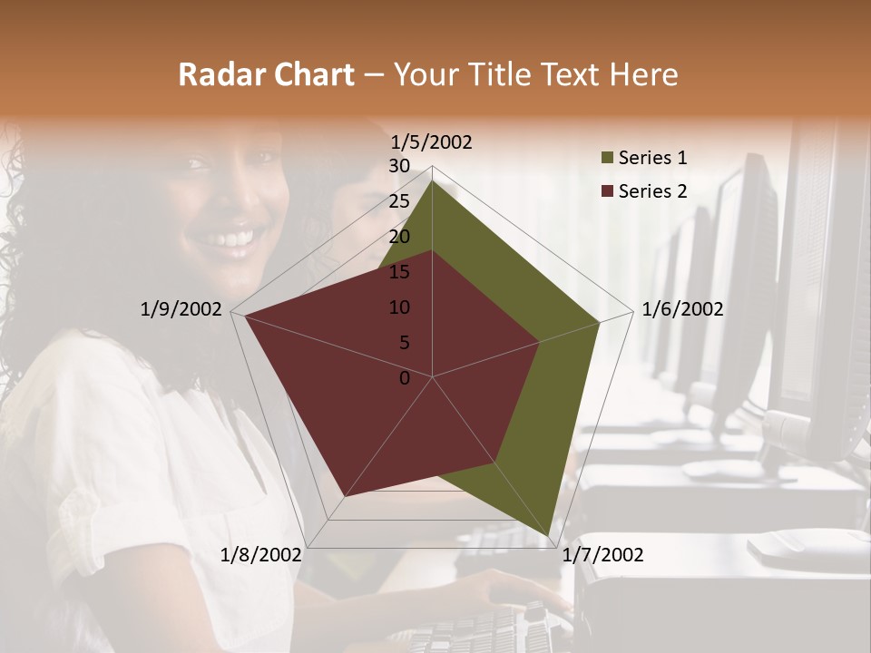 A Group Of People Sitting In Front Of Computers PowerPoint Template