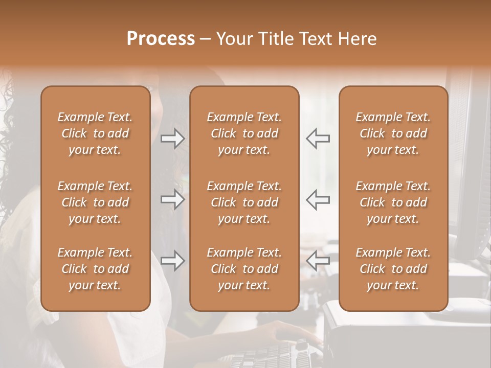 A Group Of People Sitting In Front Of Computers PowerPoint Template
