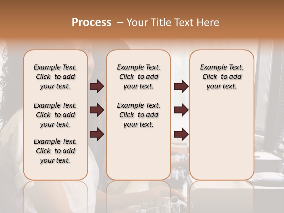 A Group Of People Sitting In Front Of Computers PowerPoint Template