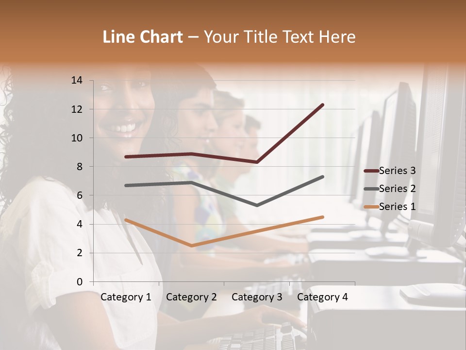 A Group Of People Sitting In Front Of Computers PowerPoint Template