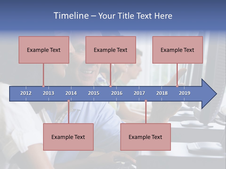Teacher Assisting College Student In A Computer Lab PowerPoint Template