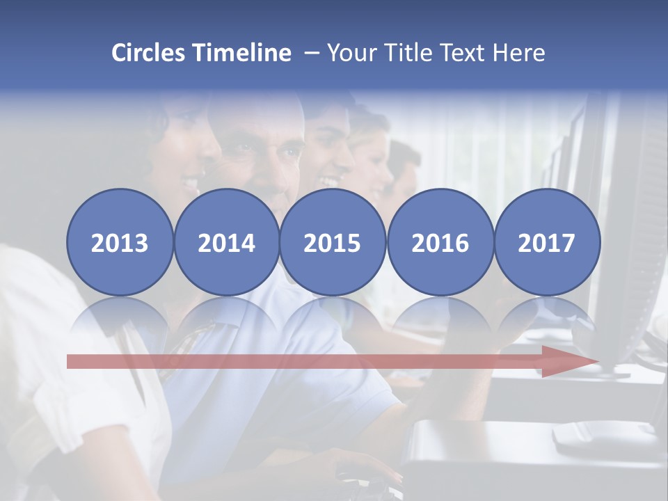 Teacher Assisting College Student In A Computer Lab PowerPoint Template