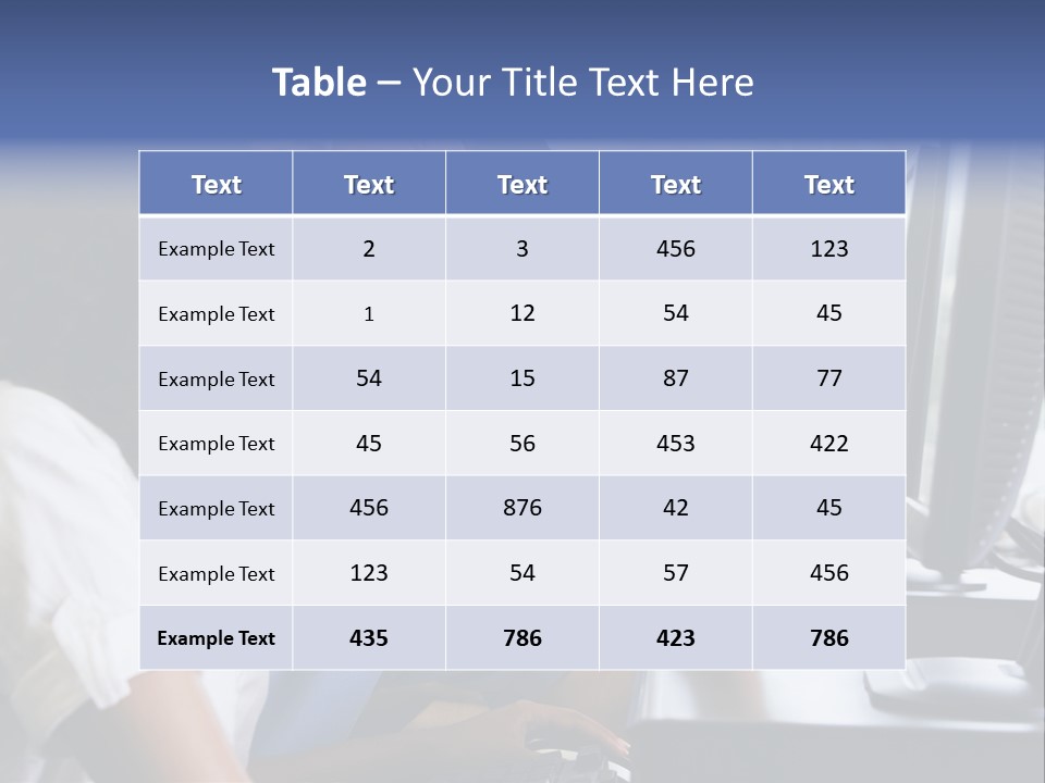 Teacher Assisting College Student In A Computer Lab PowerPoint Template