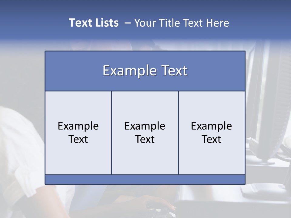 Teacher Assisting College Student In A Computer Lab PowerPoint Template