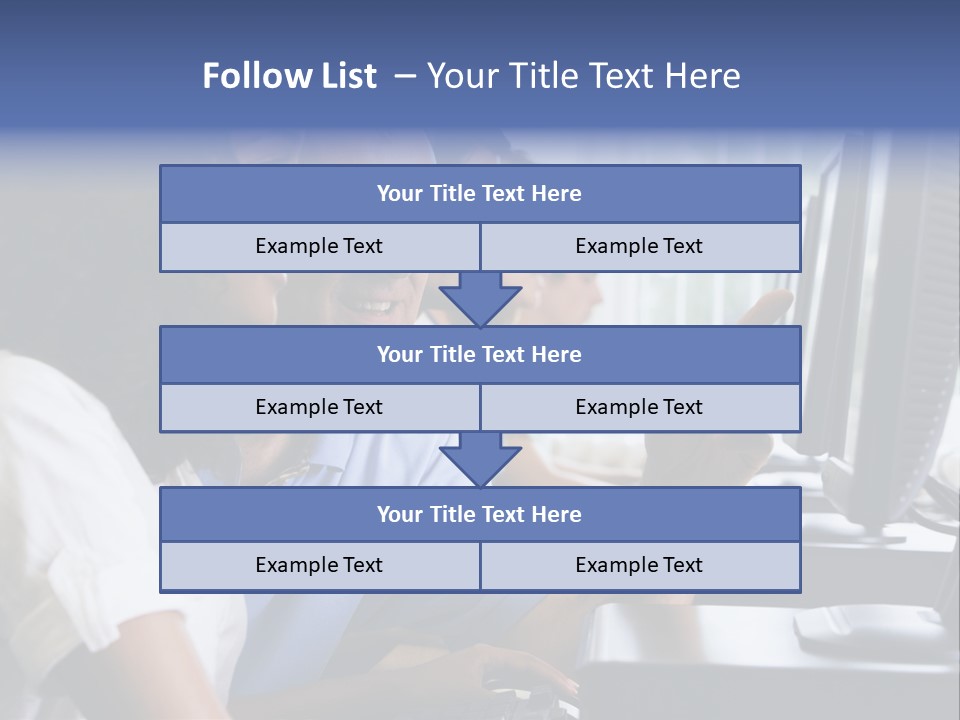 Teacher Assisting College Student In A Computer Lab PowerPoint Template