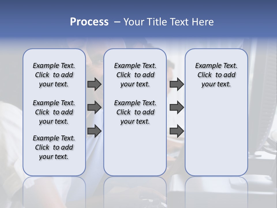 Teacher Assisting College Student In A Computer Lab PowerPoint Template