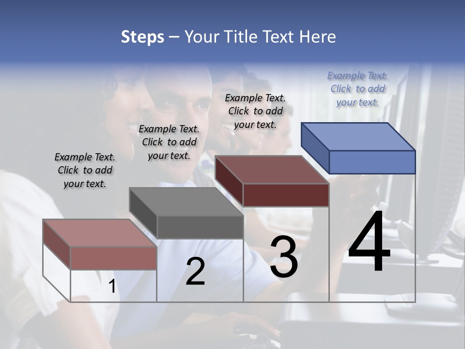 Teacher Assisting College Student In A Computer Lab PowerPoint Template