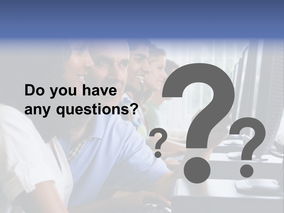 Teacher Assisting College Student In A Computer Lab PowerPoint Template