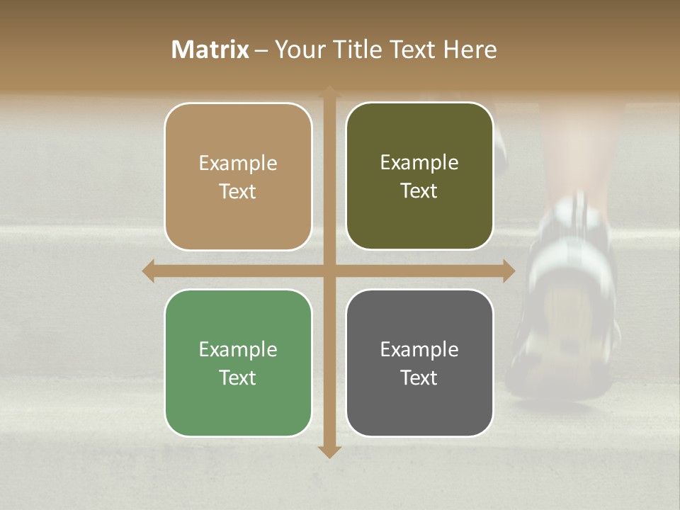 Mature Woman Runner In The City, Close Up. PowerPoint Template