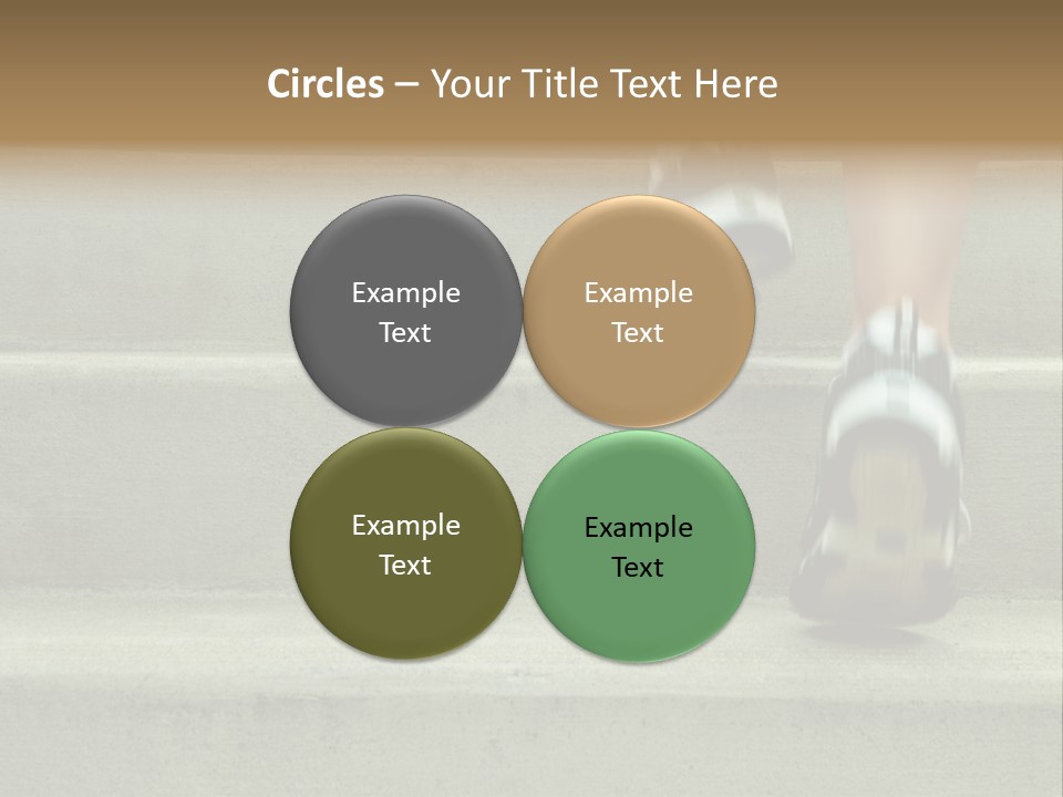 Mature Woman Runner In The City, Close Up. PowerPoint Template