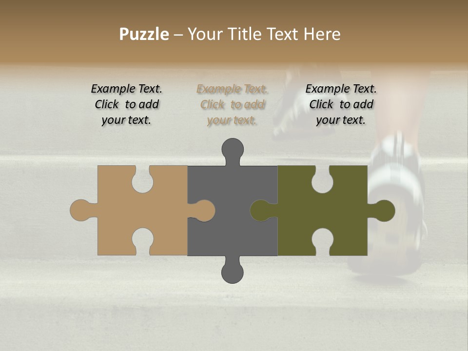 Mature Woman Runner In The City, Close Up. PowerPoint Template