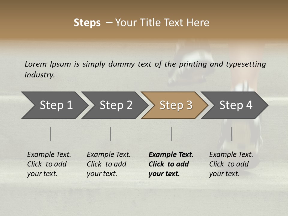Mature Woman Runner In The City, Close Up. PowerPoint Template