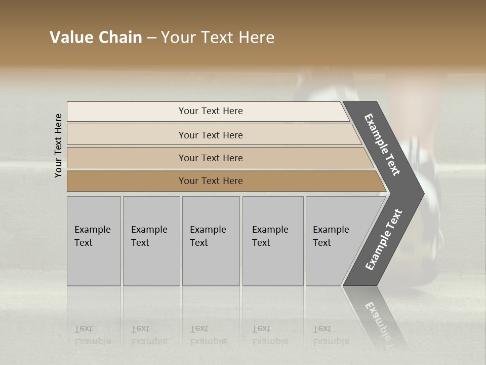 Mature Woman Runner In The City, Close Up. PowerPoint Template