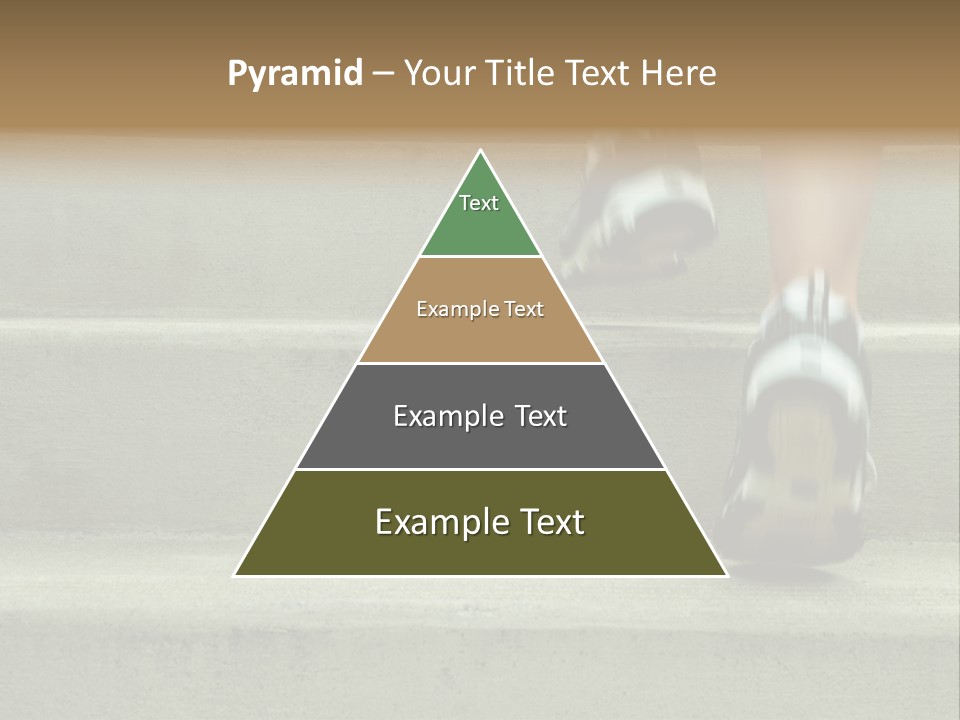 Mature Woman Runner In The City, Close Up. PowerPoint Template