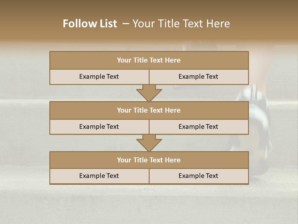 Mature Woman Runner In The City, Close Up. PowerPoint Template