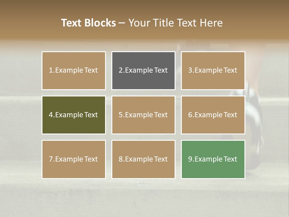 Mature Woman Runner In The City, Close Up. PowerPoint Template