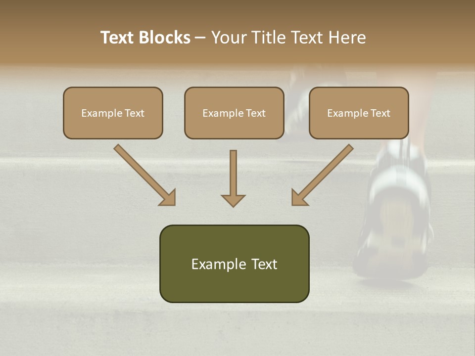 Mature Woman Runner In The City, Close Up. PowerPoint Template