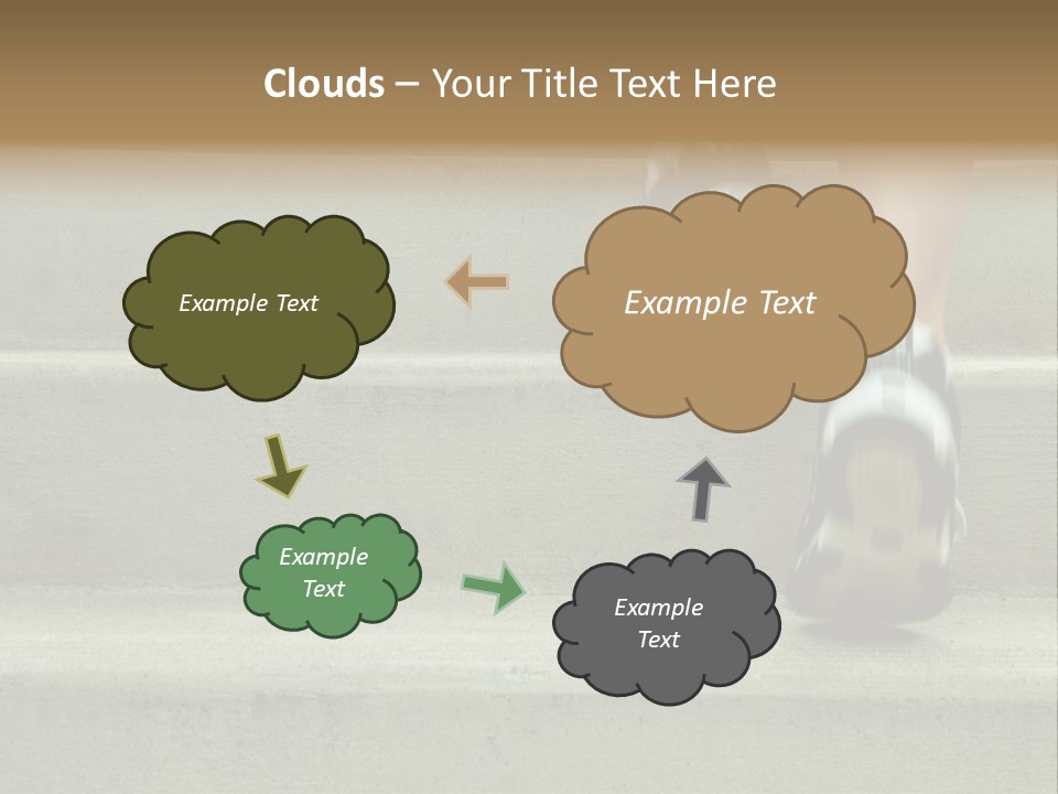 Mature Woman Runner In The City, Close Up. PowerPoint Template