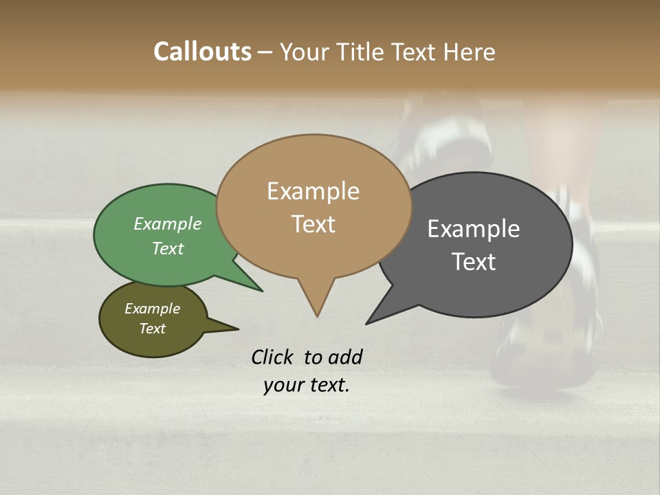 Mature Woman Runner In The City, Close Up. PowerPoint Template