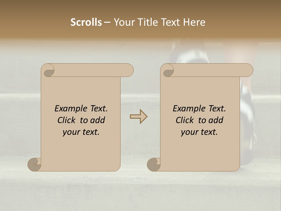 Mature Woman Runner In The City, Close Up. PowerPoint Template