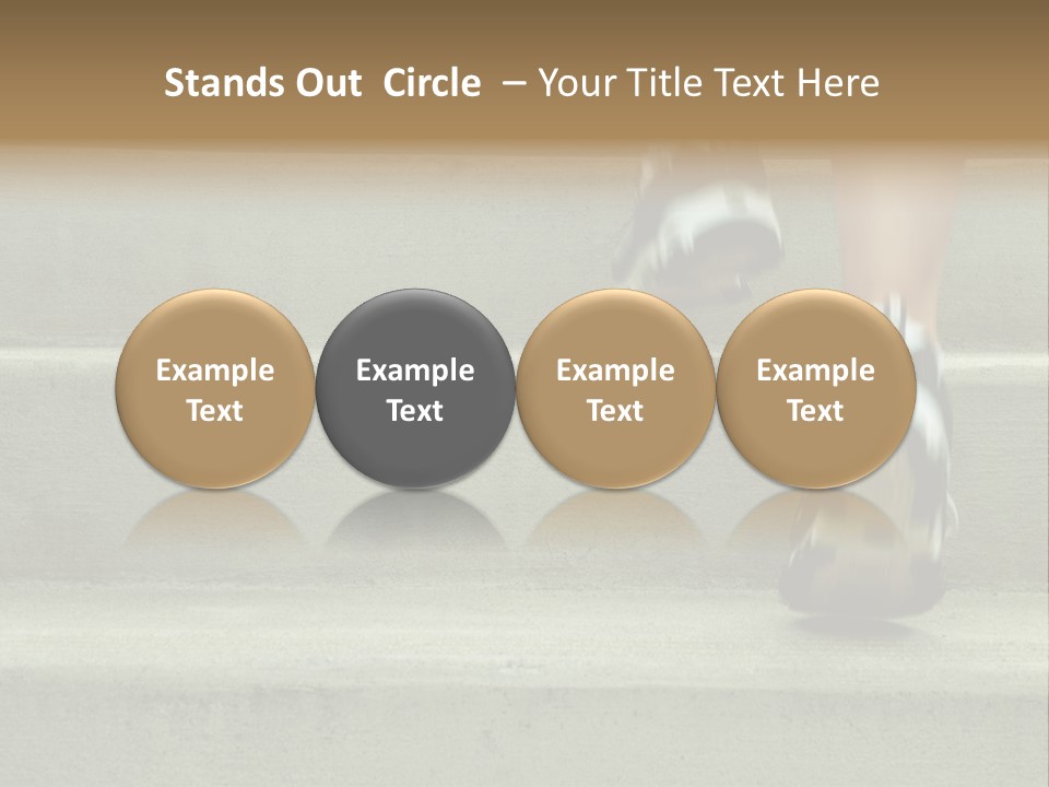 Mature Woman Runner In The City, Close Up. PowerPoint Template