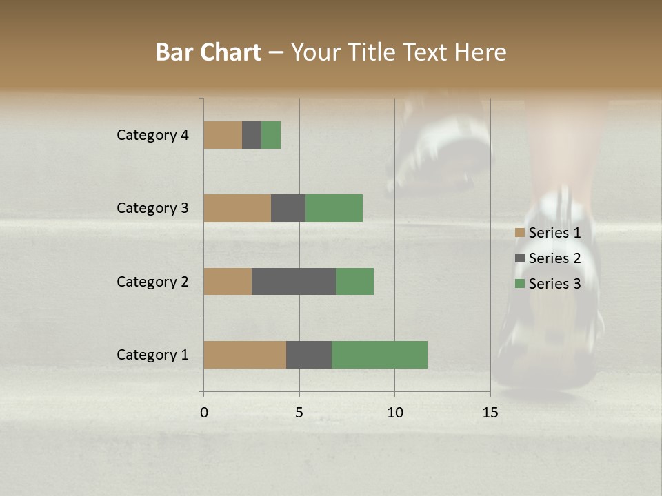 Mature Woman Runner In The City, Close Up. PowerPoint Template