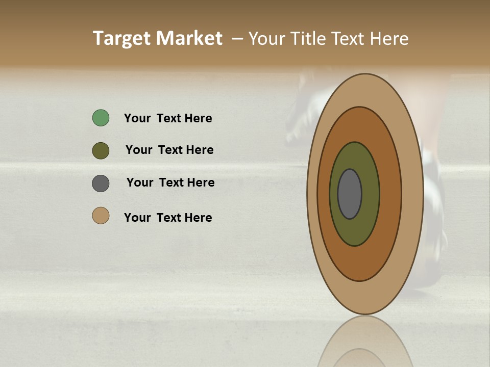 Mature Woman Runner In The City, Close Up. PowerPoint Template