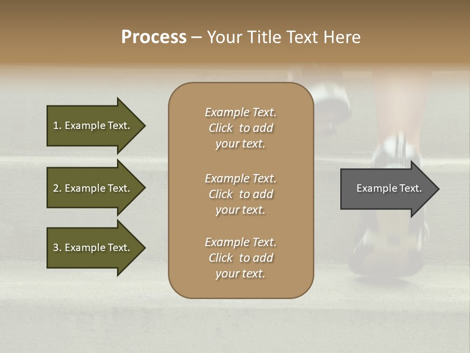 Mature Woman Runner In The City, Close Up. PowerPoint Template