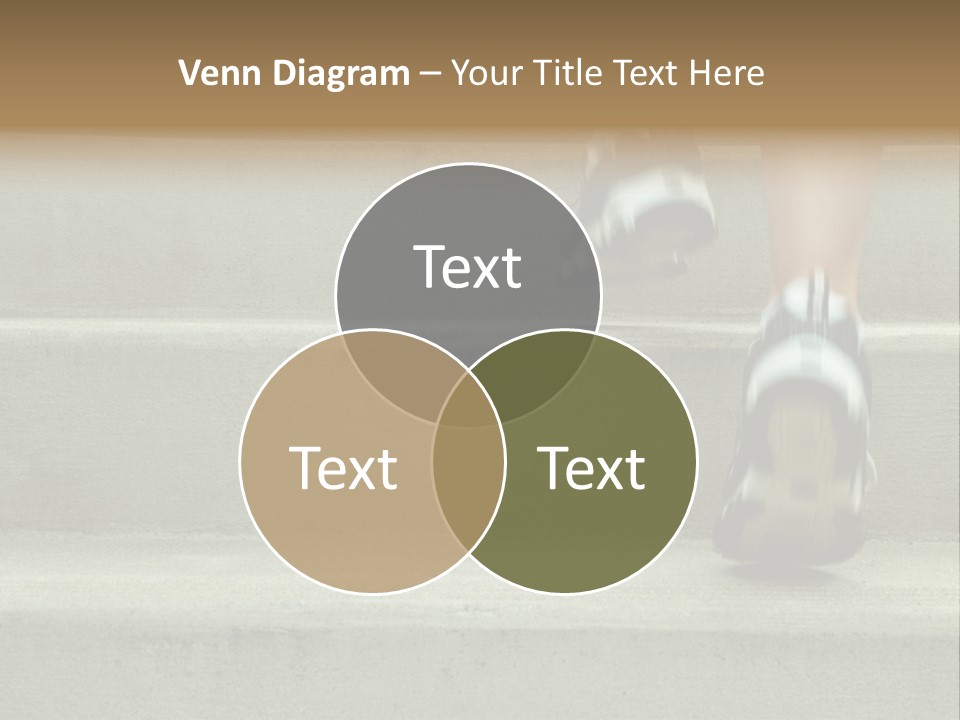 Mature Woman Runner In The City, Close Up. PowerPoint Template