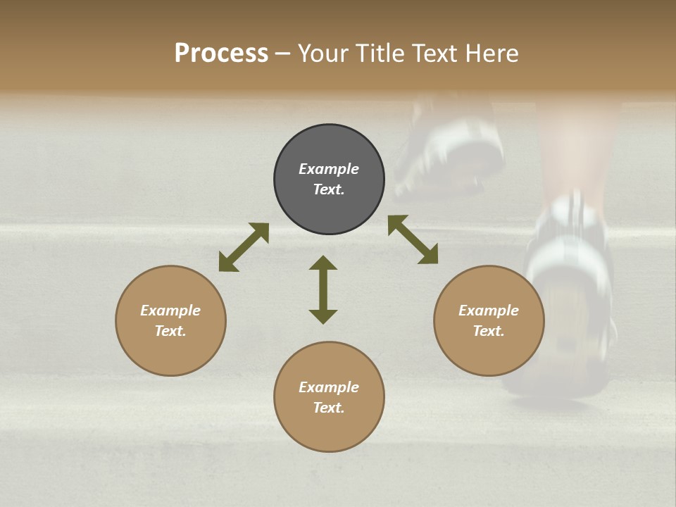 Mature Woman Runner In The City, Close Up. PowerPoint Template