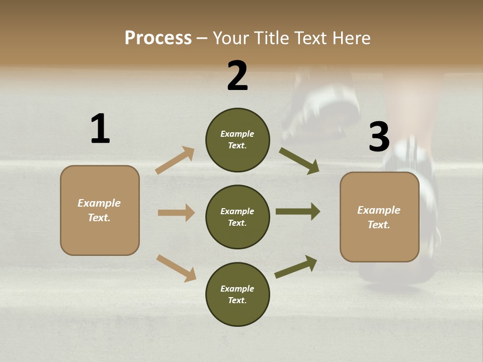 Mature Woman Runner In The City, Close Up. PowerPoint Template