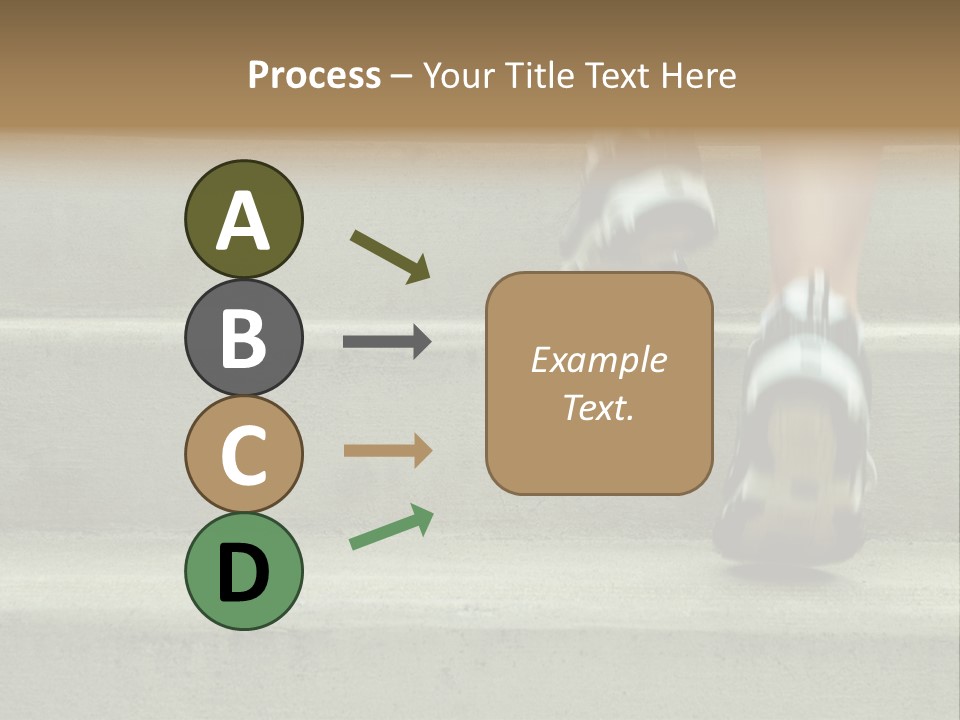 Mature Woman Runner In The City, Close Up. PowerPoint Template