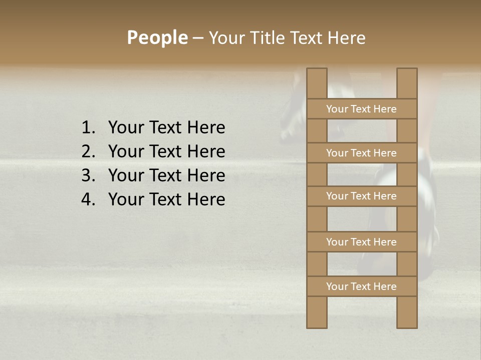 Mature Woman Runner In The City, Close Up. PowerPoint Template