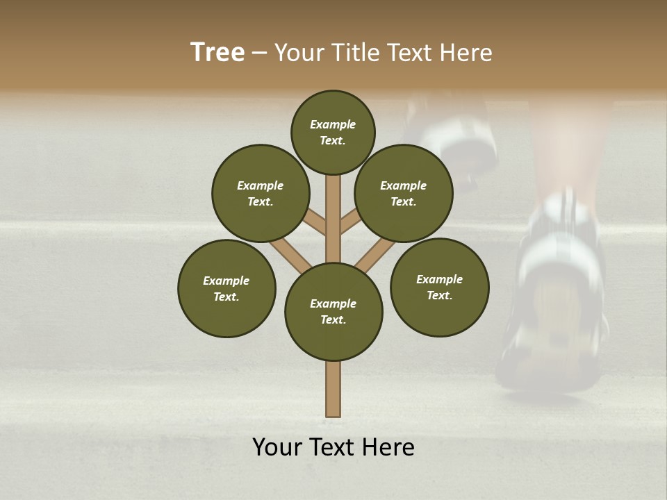 Mature Woman Runner In The City, Close Up. PowerPoint Template