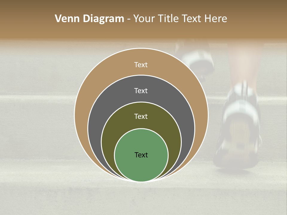 Mature Woman Runner In The City, Close Up. PowerPoint Template