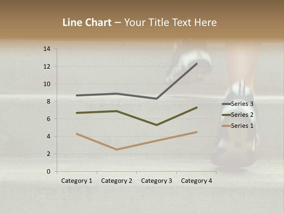 Mature Woman Runner In The City, Close Up. PowerPoint Template