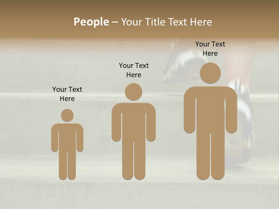 Mature Woman Runner In The City, Close Up. PowerPoint Template