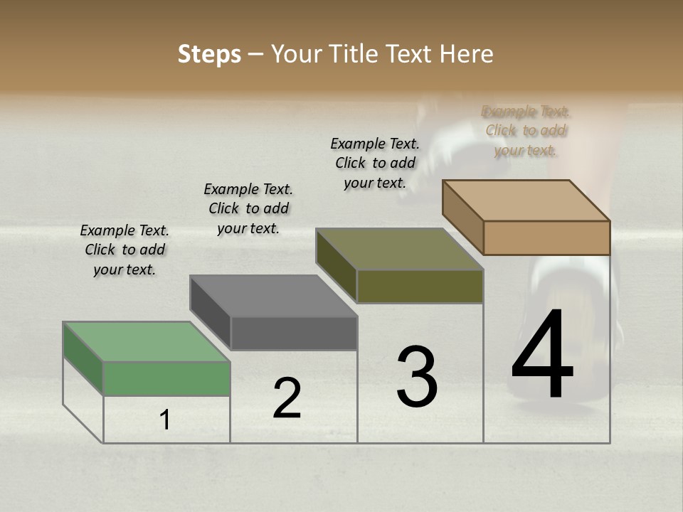 Mature Woman Runner In The City, Close Up. PowerPoint Template