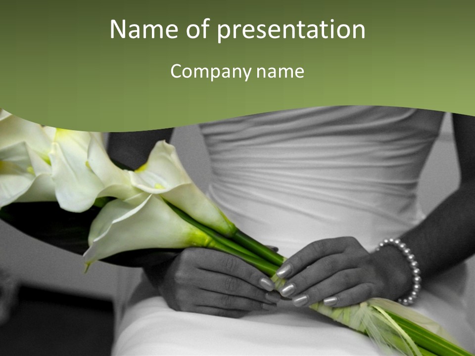 Spot Colored Wedding Image PowerPoint Template