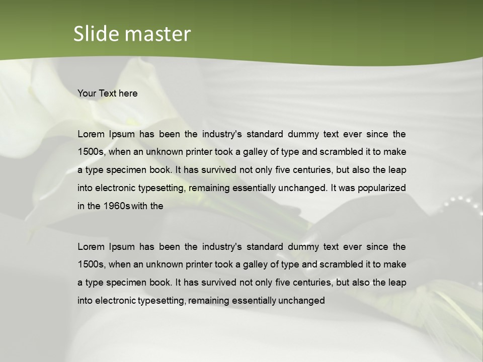 Spot Colored Wedding Image PowerPoint Template