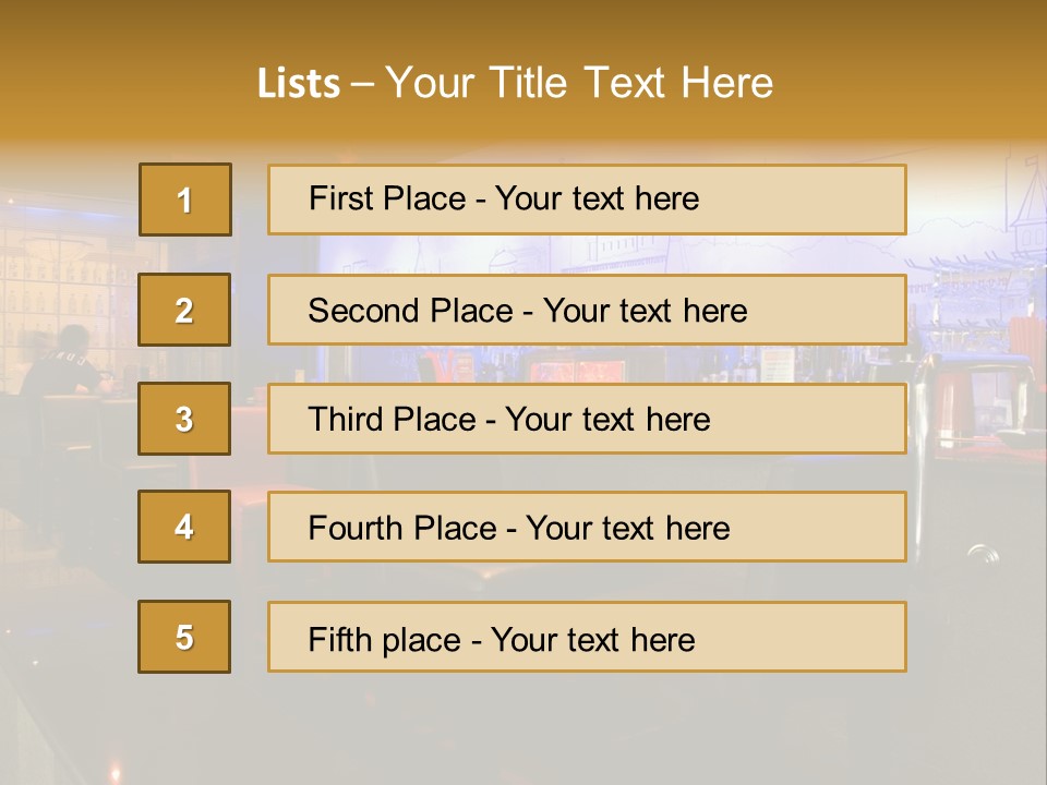 Bar Interior PowerPoint Template