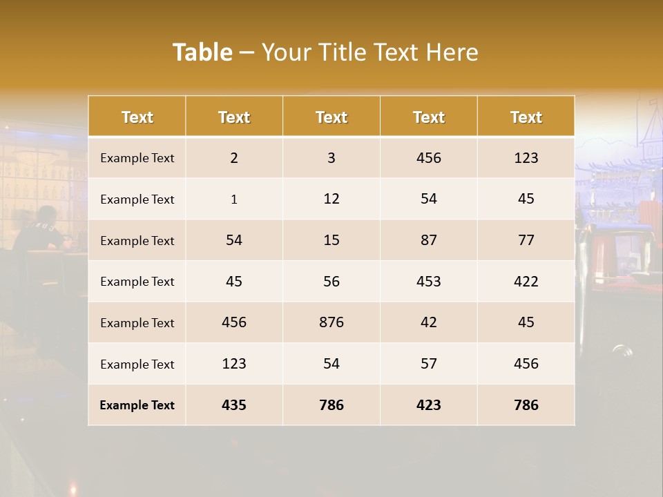 Bar Interior PowerPoint Template