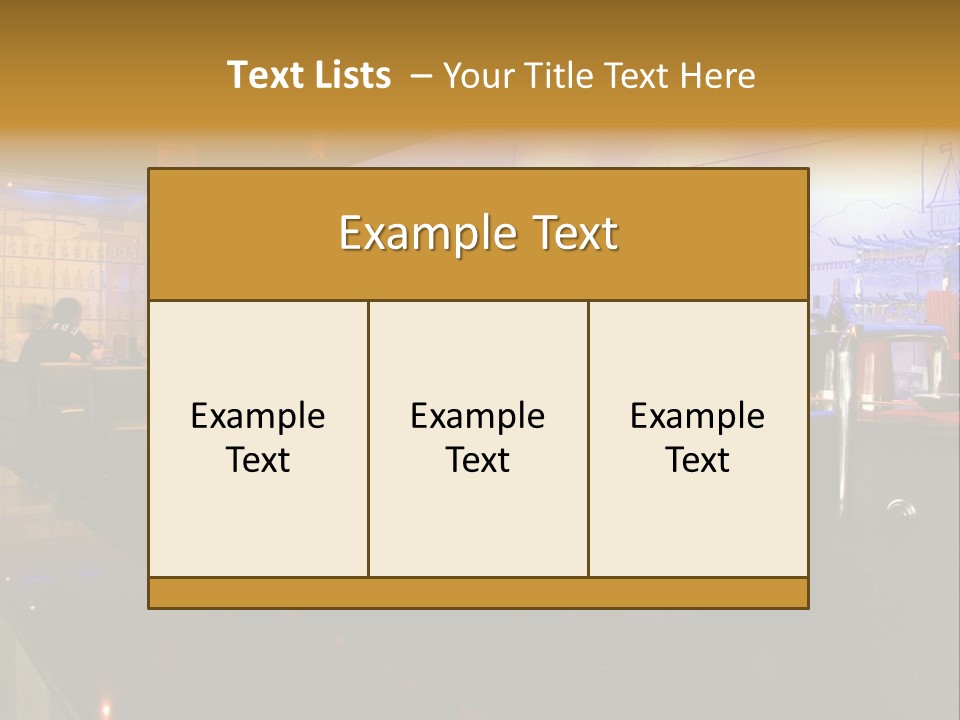 Bar Interior PowerPoint Template