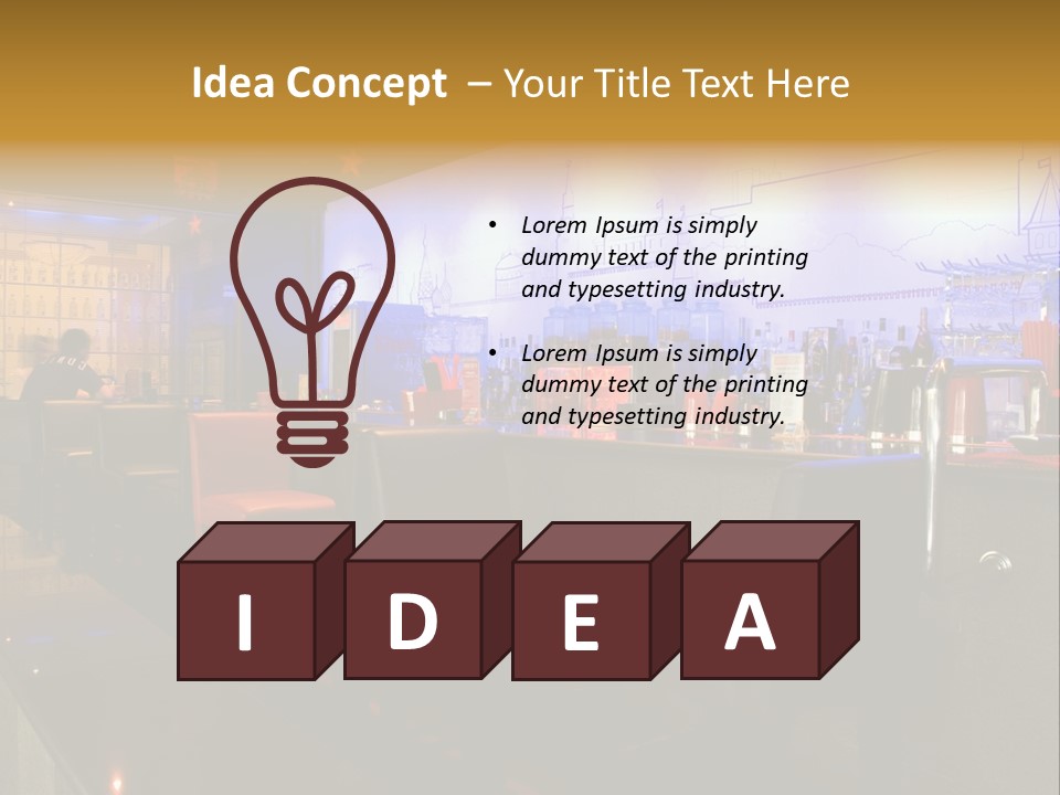 Bar Interior PowerPoint Template