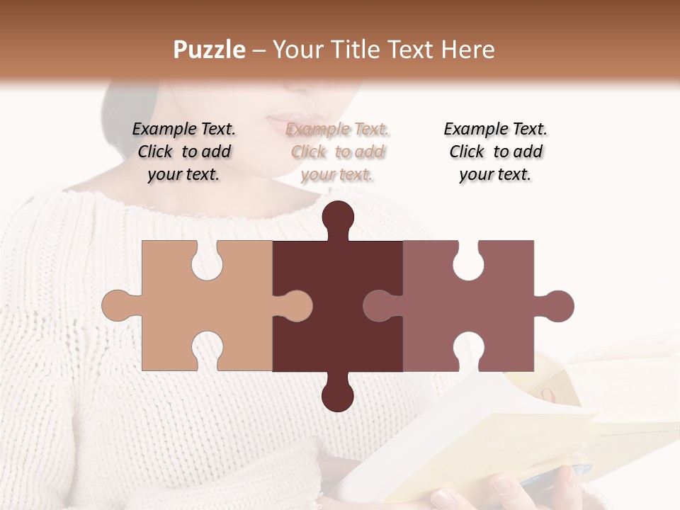 Asian Schoolgirl Studying, Isolated On White. PowerPoint Template