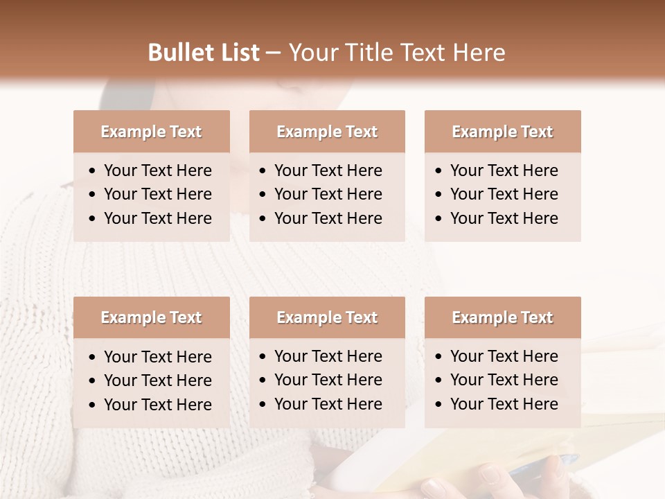 Asian Schoolgirl Studying, Isolated On White. PowerPoint Template